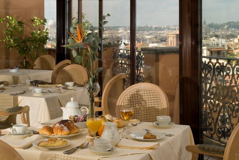 Hotel Barberini Řím Restaurace fotografie